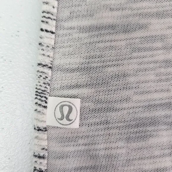 Lululemon Women's M Multicolor Stripe Beat The Heat Short Sleeve Mesh Back Shirt - Picture 5 of 13